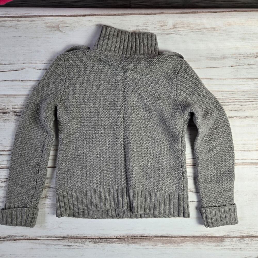 Talbots Gray Button Down Sweater Jacket sz Small - image 5